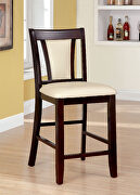Brent (Ivory) Dark cherry/ ivory contemporary counter ht. chair