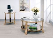 Champagne glass top glam style coffee table main photo