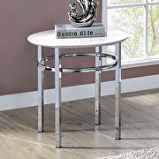 Glorious round faux marble top end table main photo