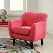 Pink flannelette tufted seat cushion kids chair main photo