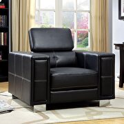 Bonded leather match black chair main photo