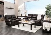 Brown Traditional Sofa w/ Powered Recliners main photo