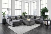 Oversized gray fabric large living room sectional main photo