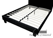 Black finish padded headboard contemporary twin bed main photo