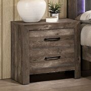 Natural tone simple modern silhouette rustic nightstand