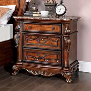Dark oak solid wood traditional style nightstand main photo