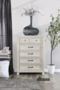 Tywyn (White) Antique white weathered finish transitional chest