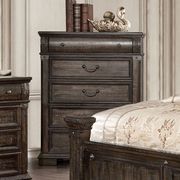 Distressed walnut transitional style chest main photo