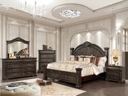 Distressed walnut transitional style bedroom main photo