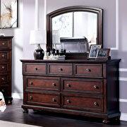 Dark cherry wood finish dresser in country style main photo