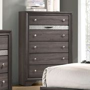 Chrissy (Gray) Contemporary gray / silver accents chest