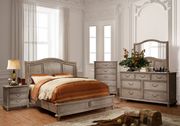 Belgrade Transitional rustic natural tone queen bed