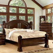 Cherry solid wood transitional king bed main photo