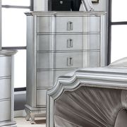 Transitional style silver glam chest