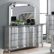 Transitional style silver glam dresser