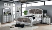 Transitional style silver glam queen bed main photo
