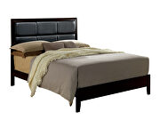 Biscuit-style design padded espresso leatherette headboard full bed main photo