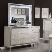 Mirrored accents contemporary dresser