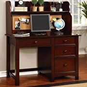 Cherry finish solid wood transitional desk main photo