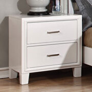 White finish solid wood transitional style nightstand main photo