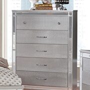 Silver crocodile-textured detail contemporary chest main photo