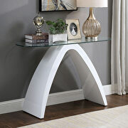 Tempered glass top sofa table main photo