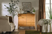 Willamette (Oak) Light oak durable lacquer top coat mid-century modern 8-drawer chest