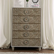 Beige polyresin floral design chest main photo