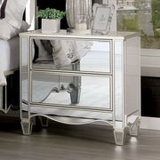 Glamour glam style silver / mirrored nightstand main photo