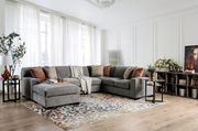 Gray fabric oversized US-made sectional couch main photo