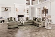 Castleton (Gray) Decorator-inspired gray fabric sectional sofa
