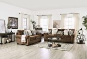 Osborne (Brown) Solid construction and plush polyester-blend upholstery sofa