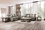 Transitional-style american-built granite finish sofa main photo