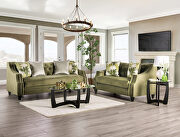 Line-textured american-made green sofa main photo