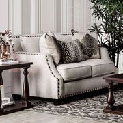Beige Contemporary loveseat made in US