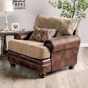 US-made oversized brown / tan casual style chair main photo