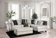 Contemporary gray linen-like fabric US-made sectional main photo
