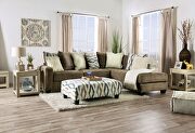 Genuinely plush taupe sectional sofa