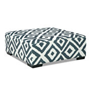 Gun metal/ivory transitional ottoman