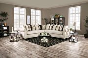Elegant button-tufted chesterfield style sectional sofa main photo
