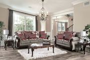 Light Gray/Red Contemporary Sofa US-made