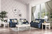 Zayla (Blue) Navy contemporary us-made chenille fabric sofa