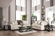 Zayla (Ivory) Golden ivory contemporary sofa made in us