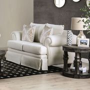 Ivory Traditional Skirted US-Made Loveseat main photo