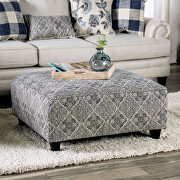 Cozy blend of modern chic patterning and traditional design ottoman main photo