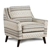 Tribal multi fabric upholstery chair