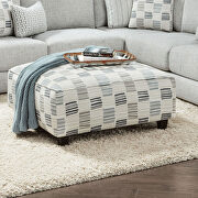 Elegantly-inspired modern delight ottoman in soft weave fabric main photo