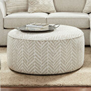 Broad, round, firm and soft ottoman