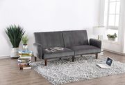 Flannelette gray split-back sofa bed main photo