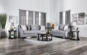 US-made gray burlap weave fabric casual sofa main photo